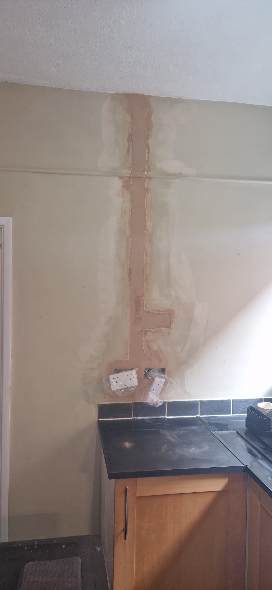 Socket rewire with plastering service